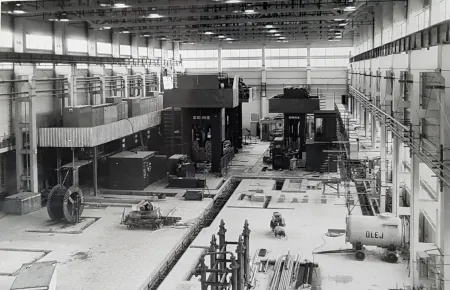 Equipment for the press shop at hall M6 of the Jihostroj company (1983)