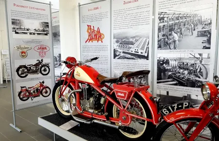 The first JAWA motorcycle - Wanderer license (from the JAWA Moto company museum)